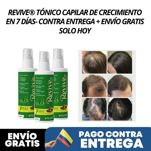 REVIVE® TÓNICO CAPILAR DE CRECIMIENTO EN 7 DÍAS- CONTRA ENTREGA + ENVÍO GRATIS SOLO HOY